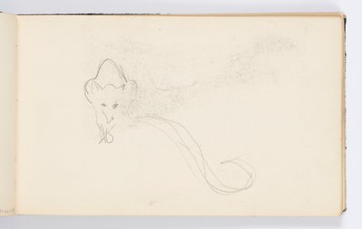 Página de cuaderno de bocetos: Boceto de un jineta de Kenyon Cox