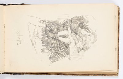 Página de cuaderno de bocetos: Soñoliento de Kenyon Cox