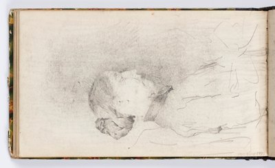 Página de cuaderno de bocetos: Mujer de perfil de Kenyon Cox