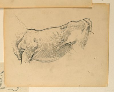 Estudio para "Pastoreo," "El Progreso de la Civilización: Caza, Pastoreo, Agricultura," Capitolio Estatal, Des Moines, IA de Kenyon Cox