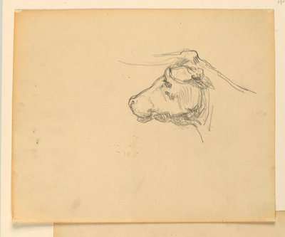 Estudio para "Pastoreo," "El Progreso de la Civilización: Caza, Pastoreo, Agricultura," Capitolio Estatal, Des Moines, IA de Kenyon Cox