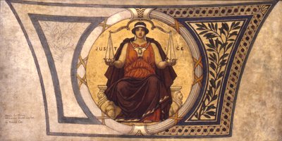Estudio para mosaico, Capitolio del Estado de Wisconsin, Justicia de Kenyon Cox