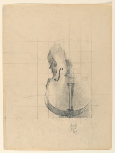 Estudio para "Música," "Las Artes," Biblioteca del Congreso, Washington D.C. de Kenyon Cox