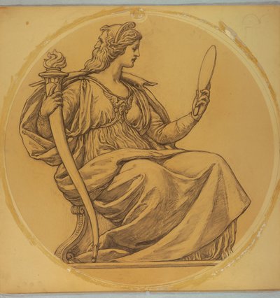 Estudio para "Prudencia," Luneta en el Palacio de Justicia del Condado de Hudson, Jersey City, NJ de Kenyon Cox