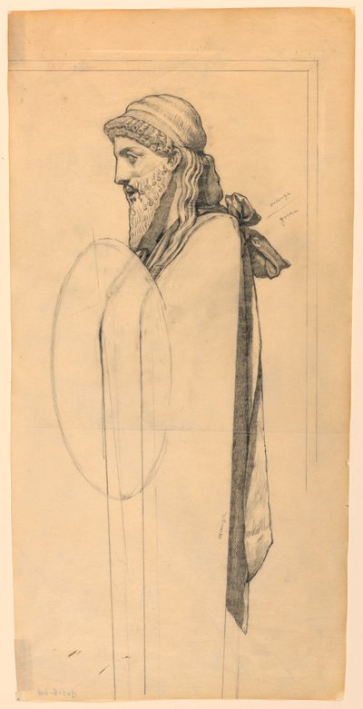Estudio para "La educación de Cupido" de Kenyon Cox