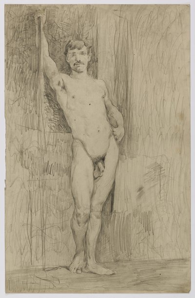 Sin título (Estudio de desnudo masculino de pie) de Kenyon Cox