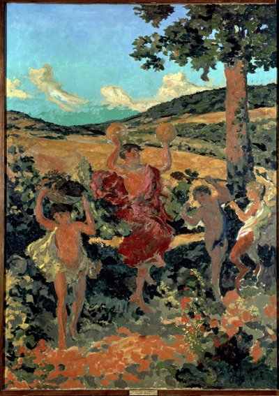 "Fete champetre ou le triomphe de Bacchus" (Fiesta campestre) Pintura de Ker-Xavier (1867-1944) 1911-1913 Nabis San Petersburgo, Museo del Hermitage de Ker Xavier Roussel