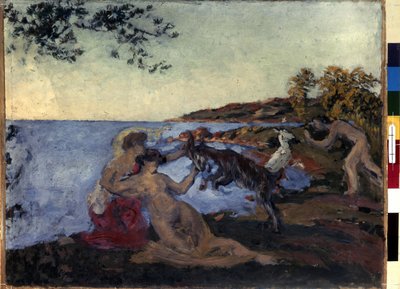 Motivo mitológico. Pintura de Ker Xavier Roussel (1867-1944), hacia 1903. Óleo sobre cartón. Nabis. Tamaño: 47x62cm. Museo del Hermitage, San Petersburgo (San Petersburgo) de Ker Xavier Roussel