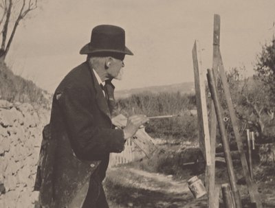 Paul Cézanne pintando en Les Lauves, 1906 de Ker Xavier Roussel