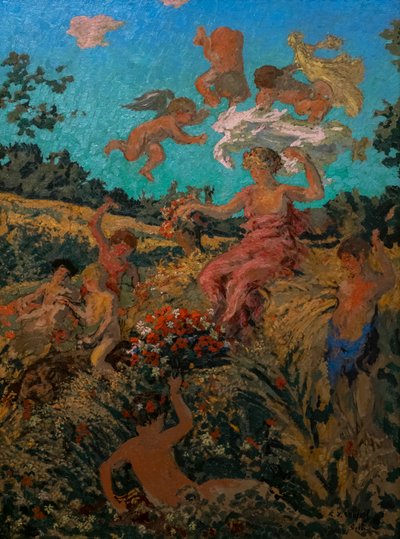 Díptico El Triunfo de Baco (Festival Pastoral) de Ker Xavier Roussel
