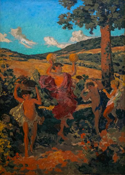 Díptico el Triunfo de Ceres (Festival Pastoral) de Ker Xavier Roussel