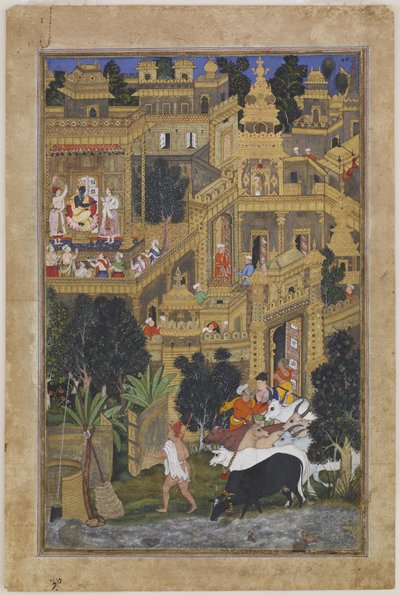El Señor Krishna en la Ciudad Dorada, ca. 1586 de Kesav Kalan