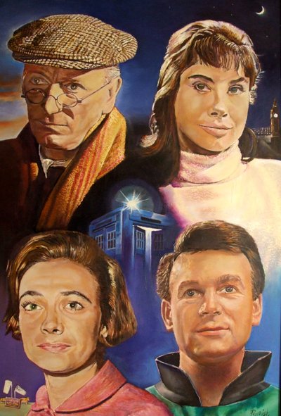 The Mythmaking Four (Dr Who), 2003 (pintura) de Kevin Parrish