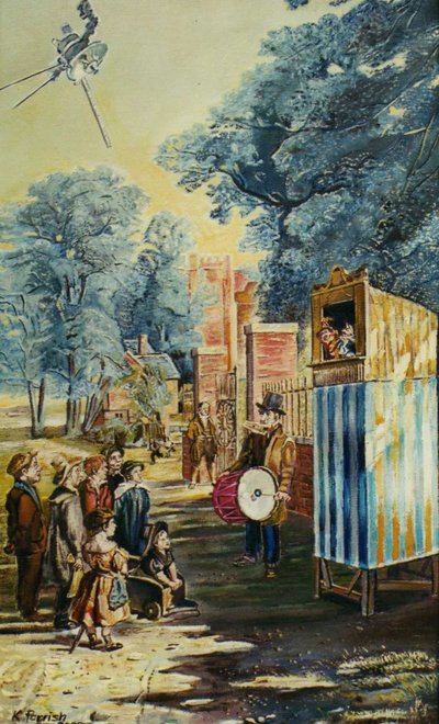 El espectáculo (Punch And Judy) (pintura) de Kevin Parrish
