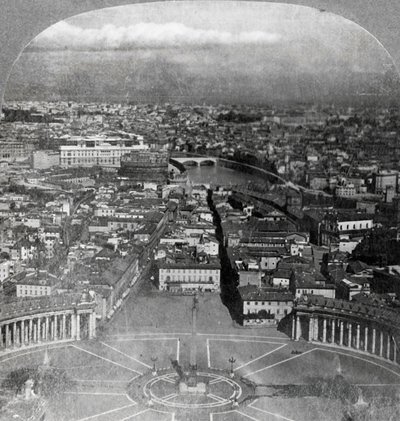 Roma, la Ciudad Eterna, desde el balcón de San Pedro, Italia, 1904 de Keystone View Company