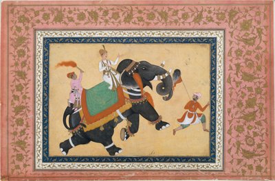 Príncipe montando un elefante de Khem Karan