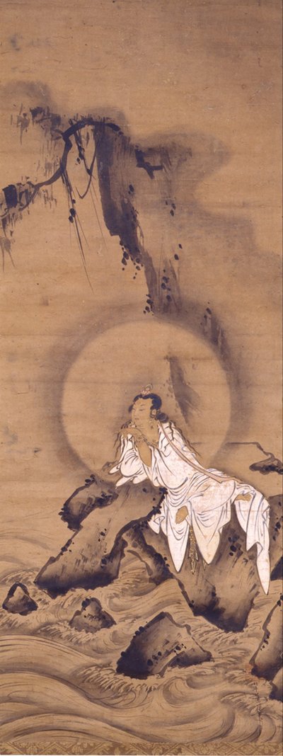 Kannon (Avalokitesvara) en túnicas blancas de Kichizan Mincho