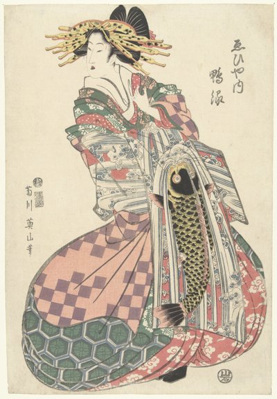 Cortesana de la casa Ebiya de Kikugawa Eizan