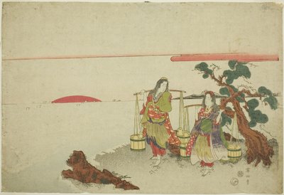 Las doncellas de la salmuera de Kikukawa Eizan