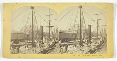 Vista desde T Wharf, Boston, Mass, 1855-75 de Kilburn Brothers, BW Kilburn