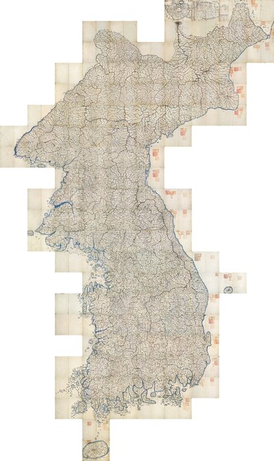 Daedongyeojido (El Gran Mapa de la Tierra del Este) de Kim Jeong ho