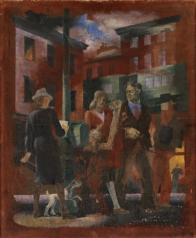 Scenes of New York--Greenwich Village (estudio mural, Madison Square Postal Station, Nueva York) de Kindred McLeary
