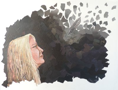 Duelo, 2018 (revista de collage) de Kirstie Adamson