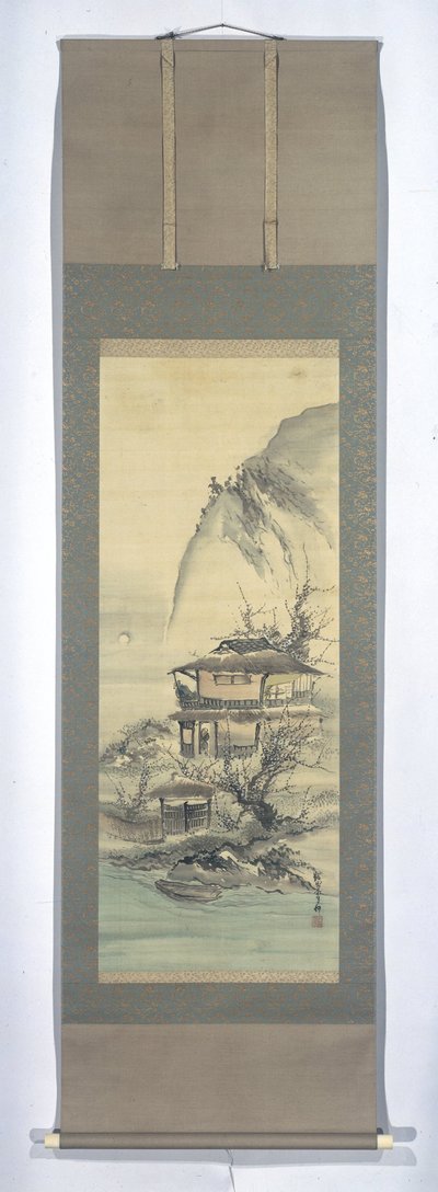 Literatos en un paisaje de Kishi Ganku
