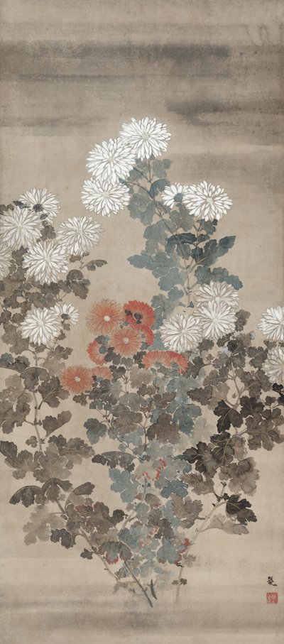 Crisantemos, mediados de 1600 de Kitagawa Sosetsu