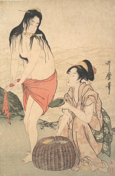 Buzos de abulón, 1788 de Kitagawa Utamaro