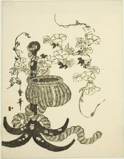 Una disposición de glorias de la mañana (Asagao) de Kitagawa Utamaro