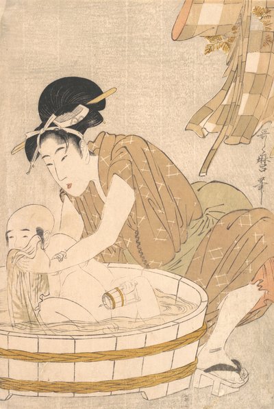 Hora del baño Gyozui de Kitagawa Utamaro