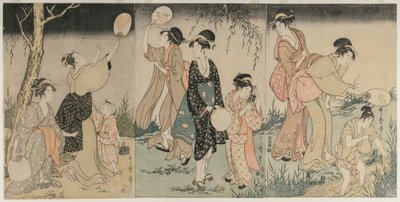 Catching Fireflies de Kitagawa Utamaro