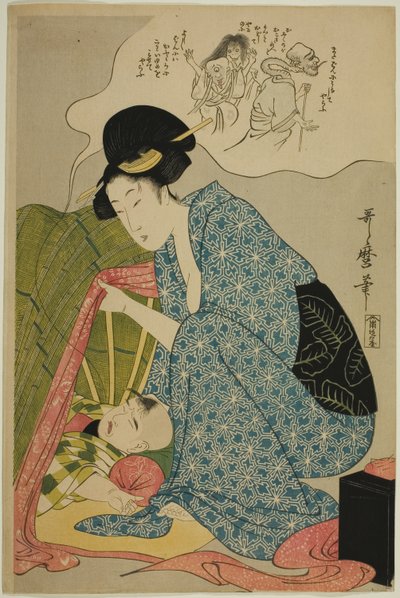 Pesadilla infantil de fantasmas de Kitagawa Utamaro