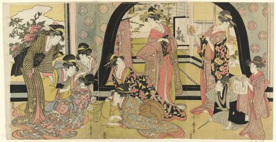 Sorteo de premios (Ho biki) de Kitagawa Utamaro