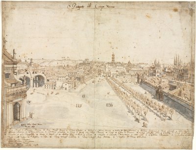 Dieciocho vistas de Roma: El Campo Vaccino (El Foro Romano) de Kitagawa Utamaro