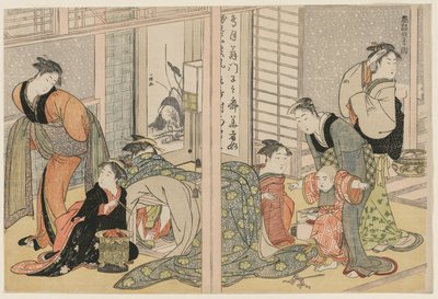 Placeres elegantes de las cuatro estaciones, c. 1782 de Kitagawa Utamaro