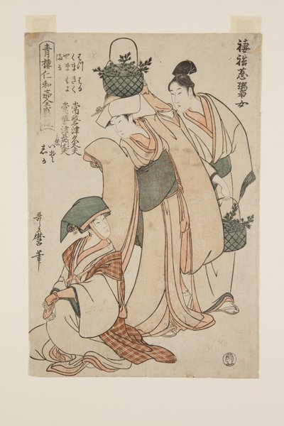 Vendedoras de Cebolla de Primavera de Kitagawa Utamaro