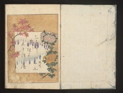 Poema con flores de otoño de Kitagawa Utamaro
