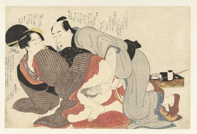 hombre casado y viudo Negai no itoguchi (título de la serie) de Kitagawa Utamaro