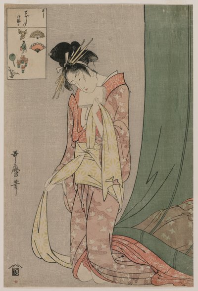 Hanaogi de Ogiya de la serie Rompecabezas, c. 1797 de Kitagawa Utamaro
