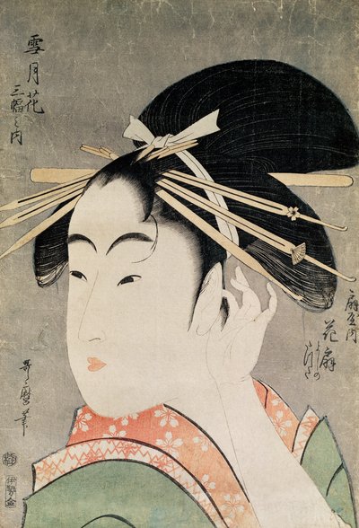 Cabeza de una mujer de Kitagawa Utamaro
