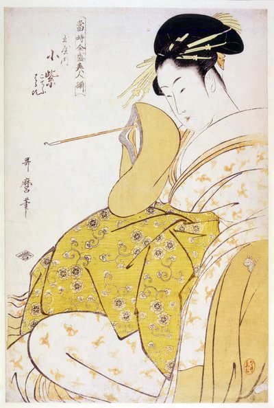 Komurasaki de la casa de té Tamaya de Kitagawa Utamaro