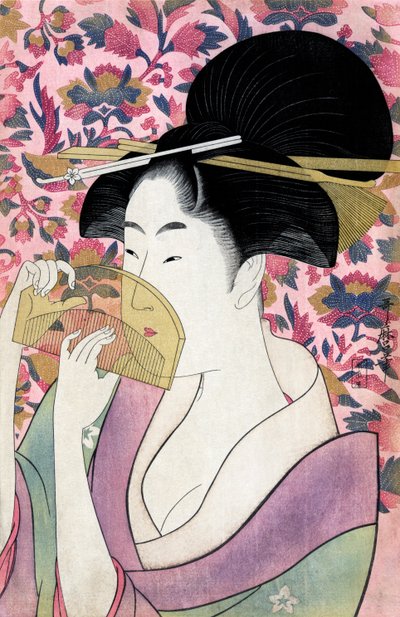 Kushi (Peine) por Utamaro Kitagawa de Kitagawa Utamaro