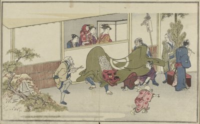 Danza del León
Waka Ebisu (título de la serie) de Kitagawa Utamaro