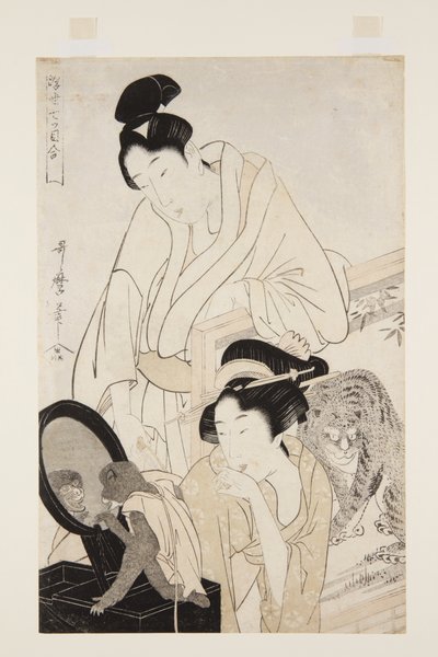 Mono y tigre de Kitagawa Utamaro