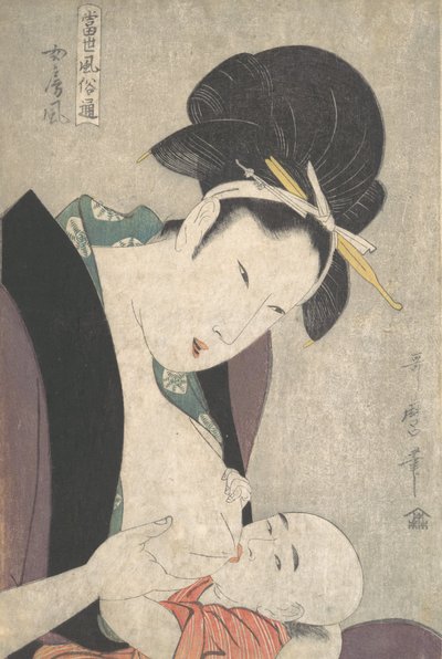 Madre e hijo, ca. 1790 de Kitagawa Utamaro