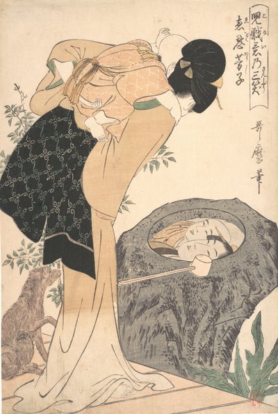 Madre e hijo, ca. 1800 de Kitagawa Utamaro