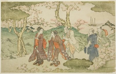 Monte Goten, del libro ilustrado "Estatua de Fugen (Fugen-zo)" de Kitagawa Utamaro