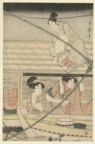 Pesca nocturna de Kitagawa Utamaro